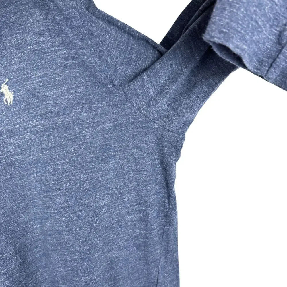 Polo Ralph Lauren Blue Jersey Cotton Long Sleeve Crew Neck Top‎ SZ XXL Casual